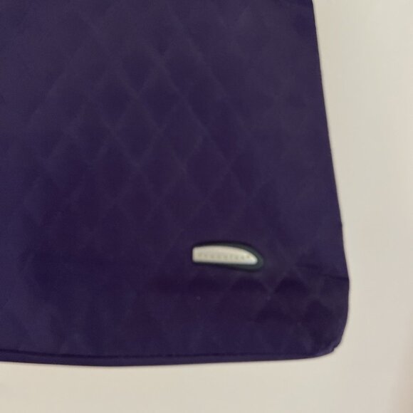 Travelon Shoulder Bag Purse Purple 3 Compartments RDIF Anti-Theft Nylon EUC - Picture 2 of 16